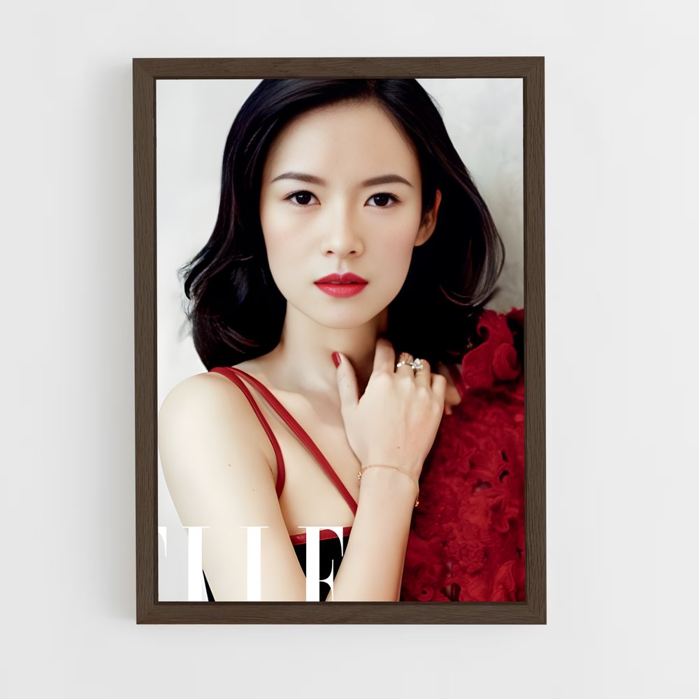Poster femme en robe rouge glamour – affiche Kung Fu (vue 5)